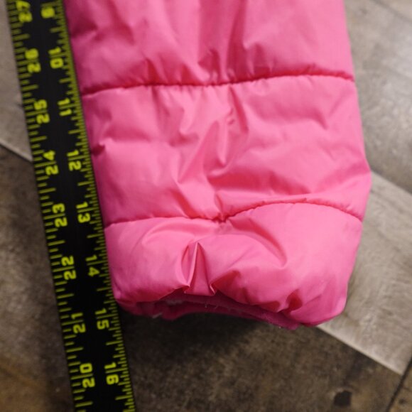 Eddie Bauer Reversible Hooded Puffer Jacket Kids’ Large (14/16) Pink - Picture 8 of 14